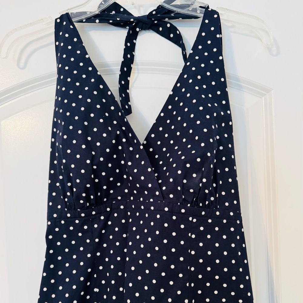 Polka Dot Halter Dress Size 10 - Picture 2 of 6